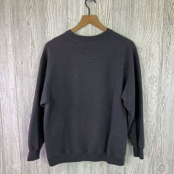 Hollister Men's Size Small Black Embroidered Fleece Lined Pullover Sweater - Picture 3 of 7